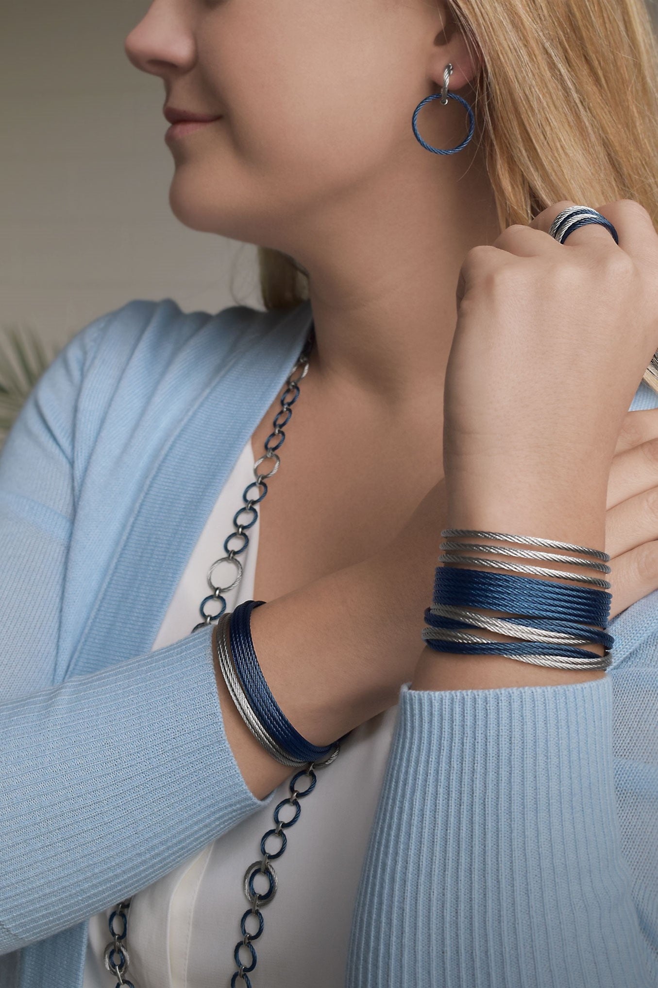 ALOR Petite Double Drop Earrings