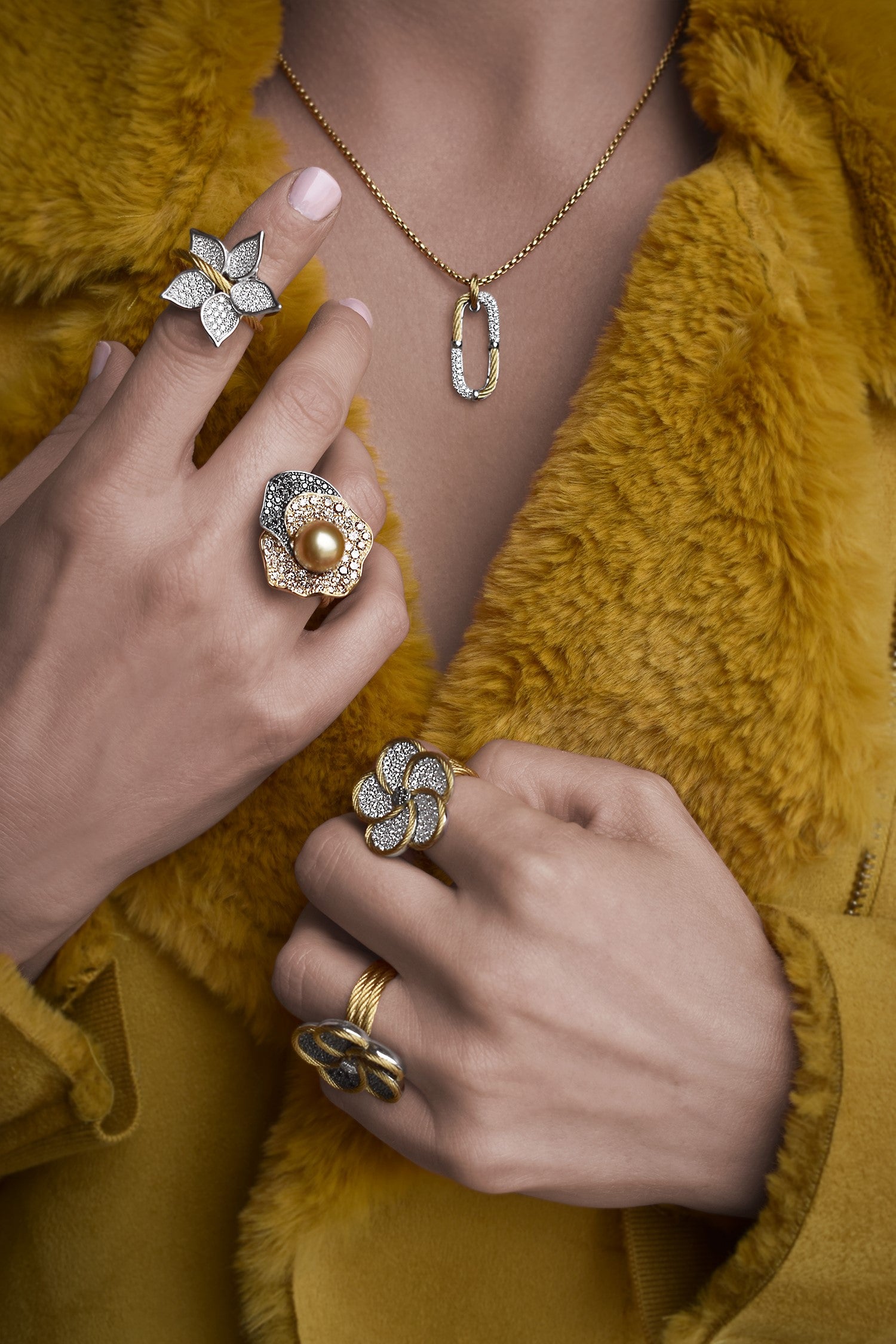 ALOR Vine Flower Ring