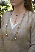 ALOR Pearl Lariat Necklace