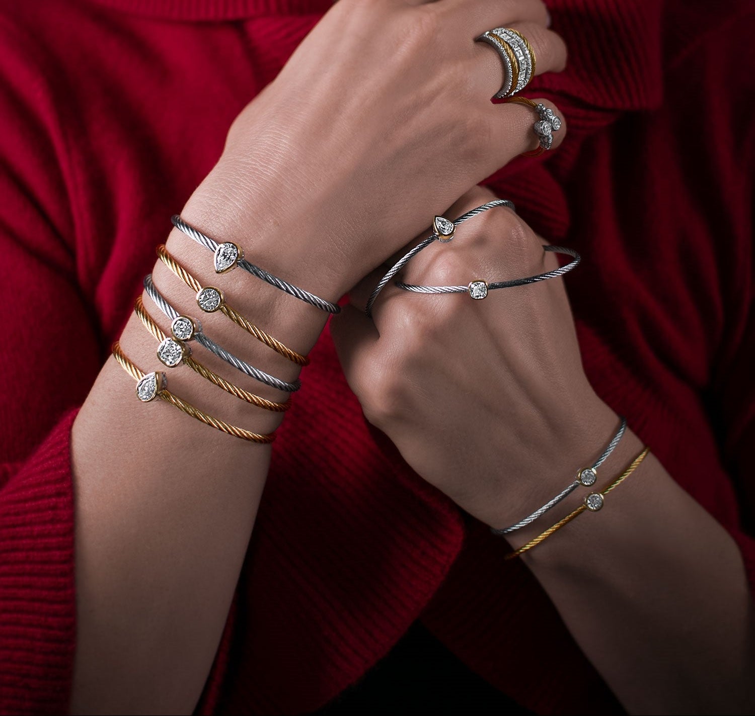 ALOR Day Diamonds 2mm Round Bracelet