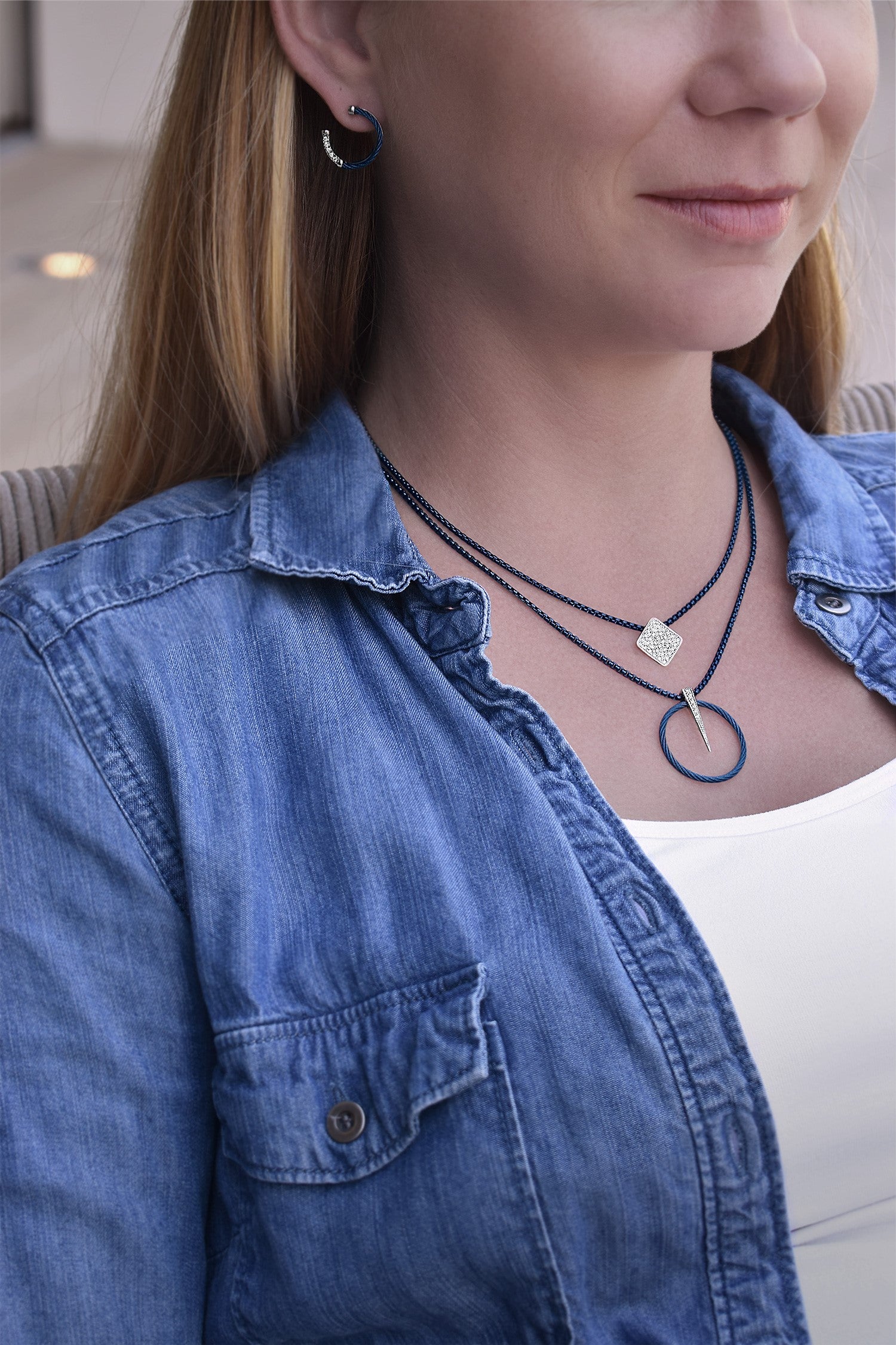 ALOR Taking Shapes Square Necklace