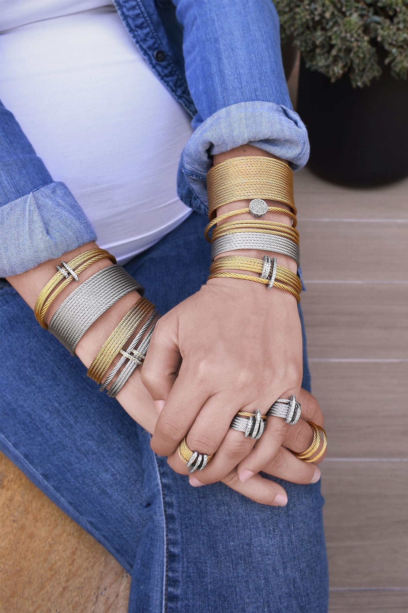 ALOR Triple Arch Over Twist Cuff