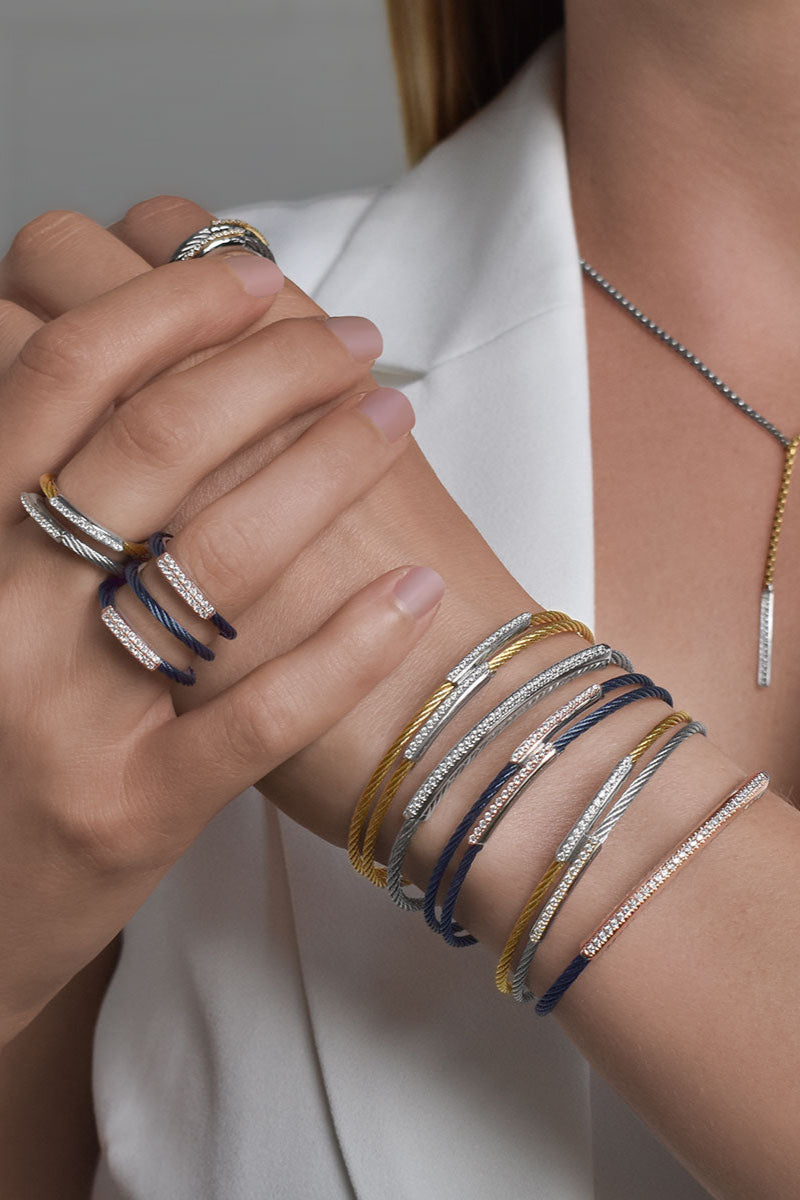 ALOR Dual Channel Bar Bracelet