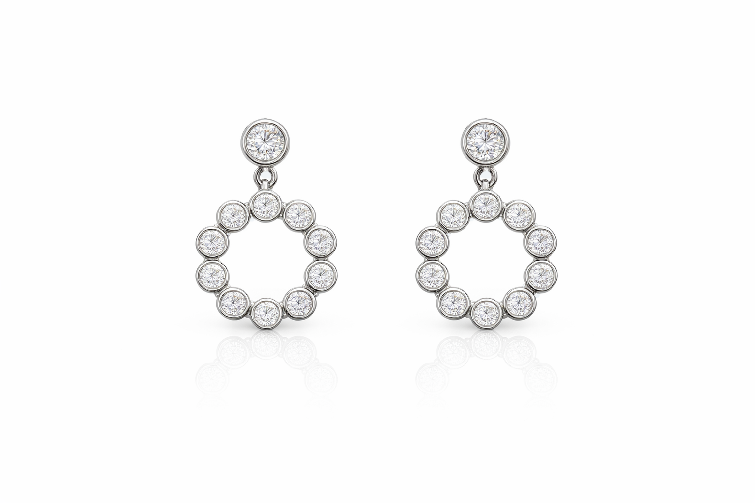 ALOR DOT CIRCLE DIAMOND EARRINGS