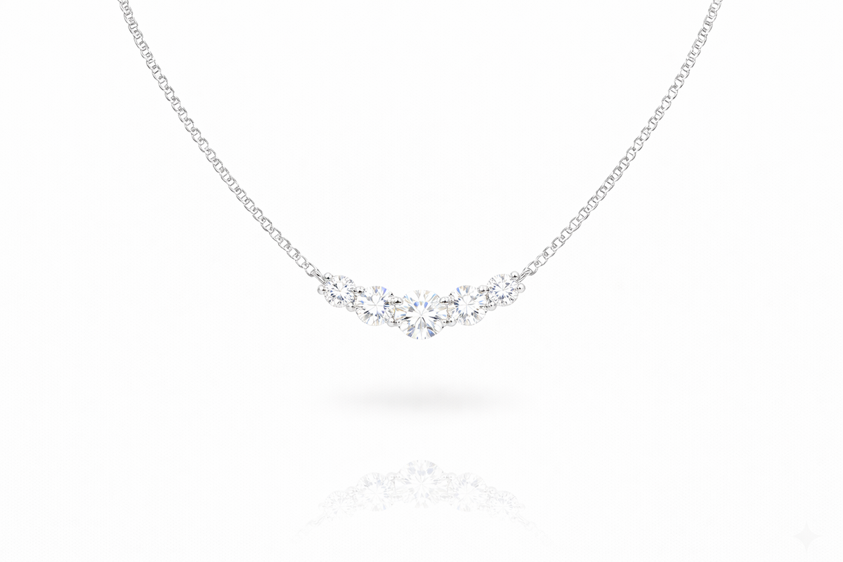 ALOR 5-DIAMOND CHAIN NECKLACE