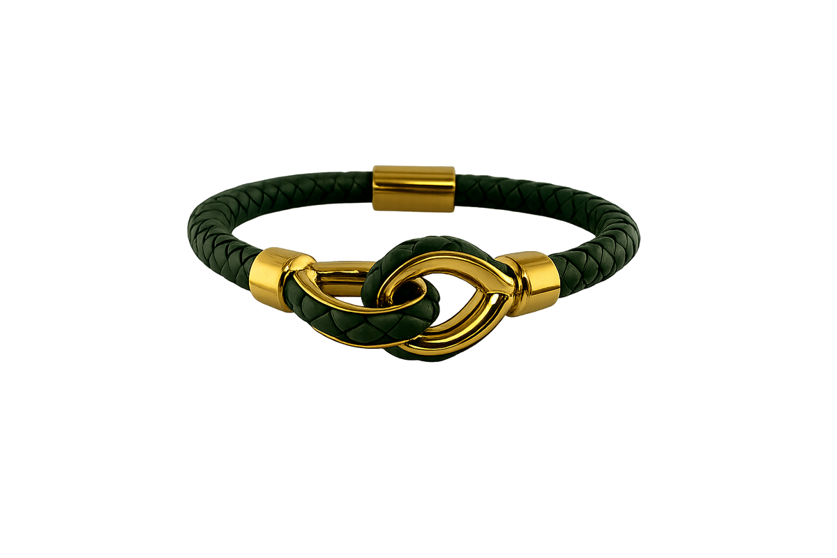 Larme Braided Leather Bangle
