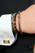 ALOR Men's Gemstone Bead Bracelet