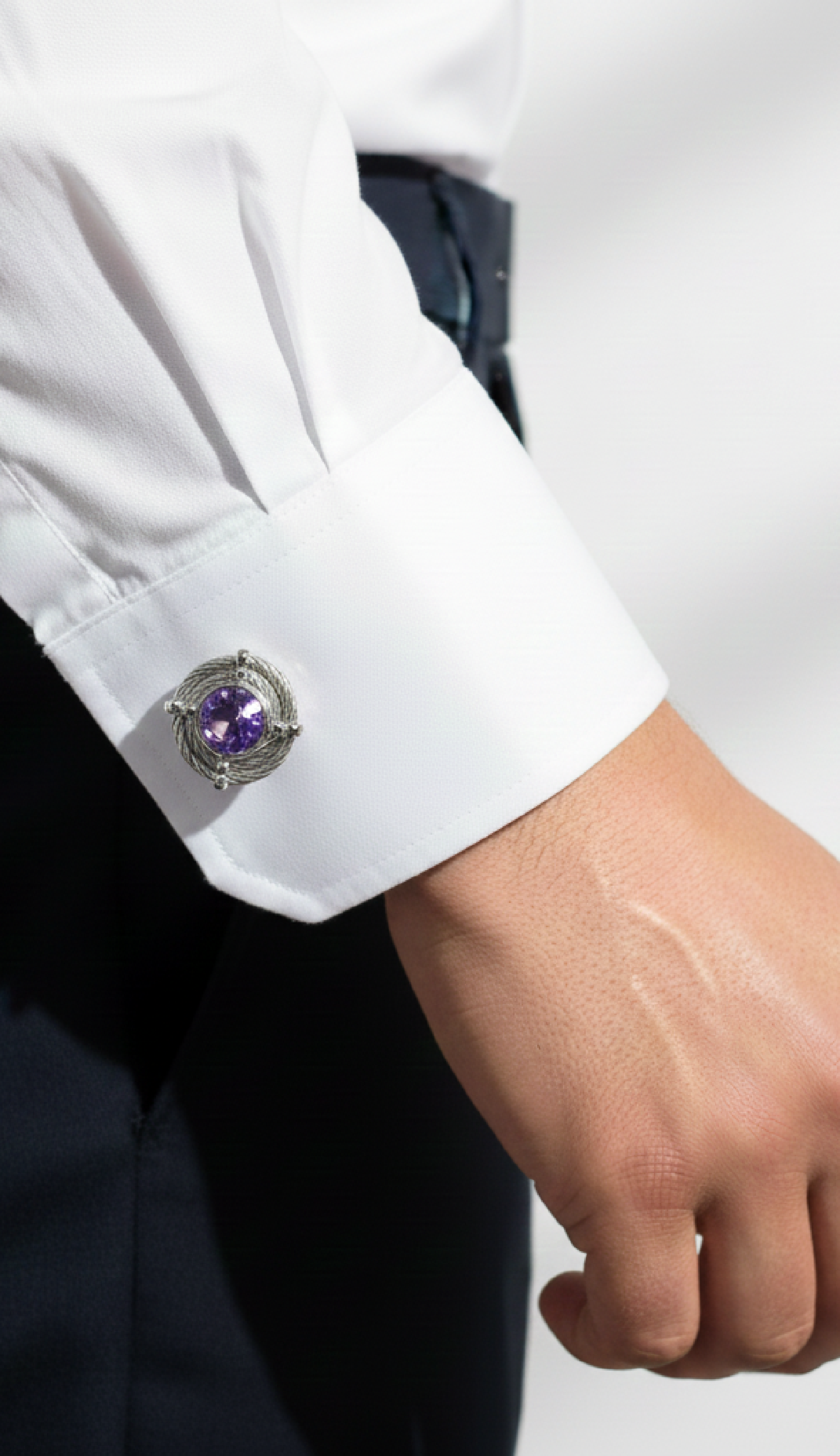 ALOR Men's Gemstone Cufflinks