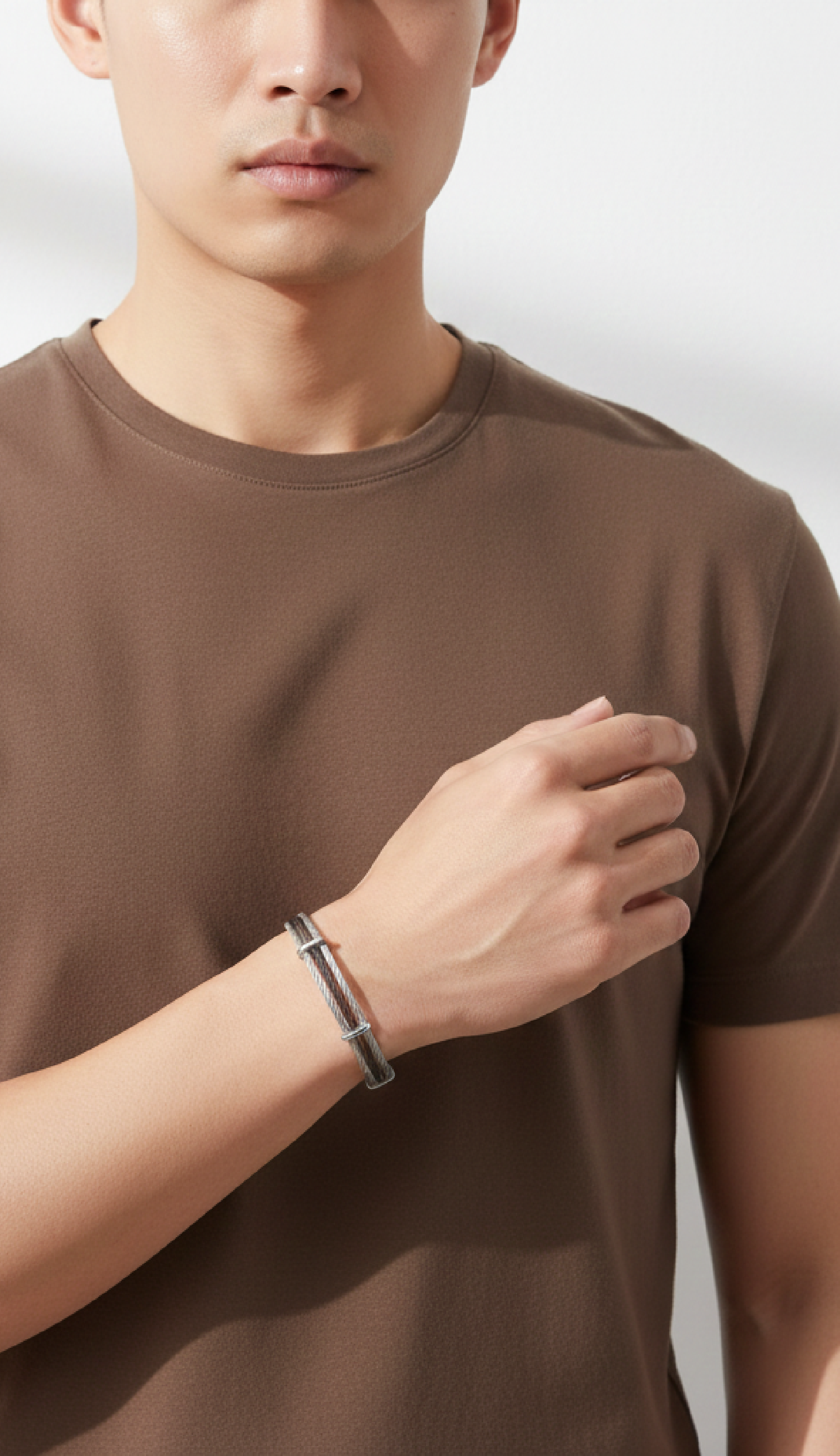 ALOR Men's Slim Triple Station Bracelet