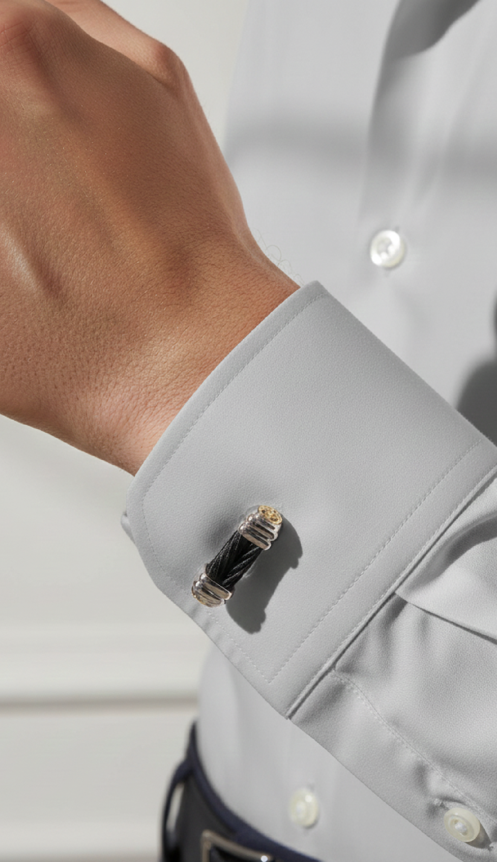 ALOR Men's Cable Cufflinks