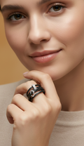 ALOR Halo Circle Wide Band Ring