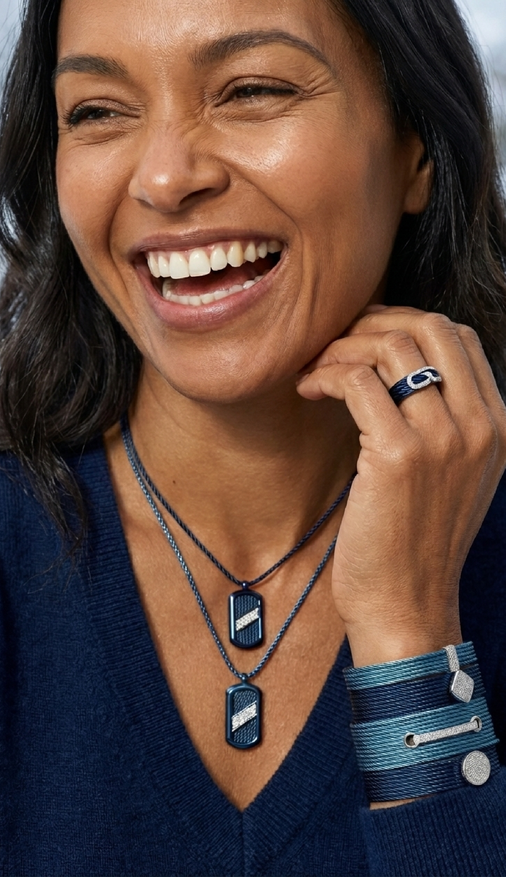 ALOR ID Unisex Tag Sash Necklace