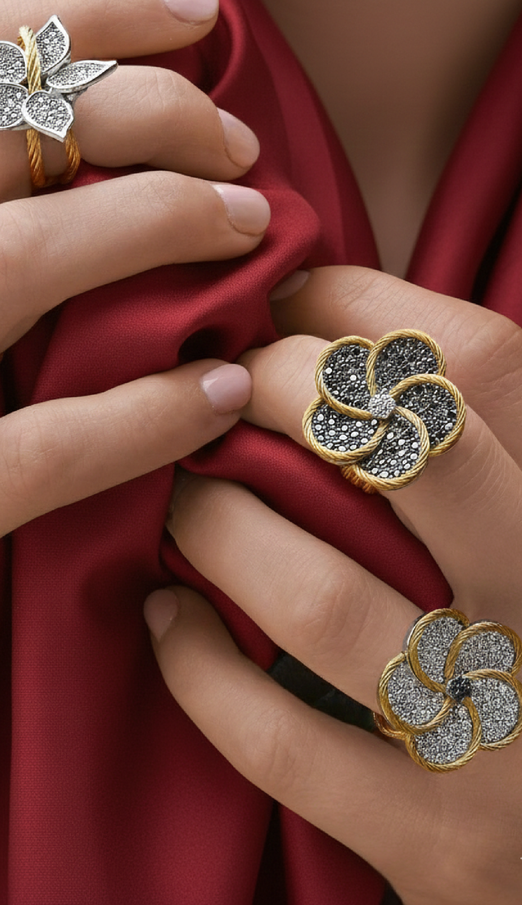 ALOR Forget-Me-Not Flower Ring