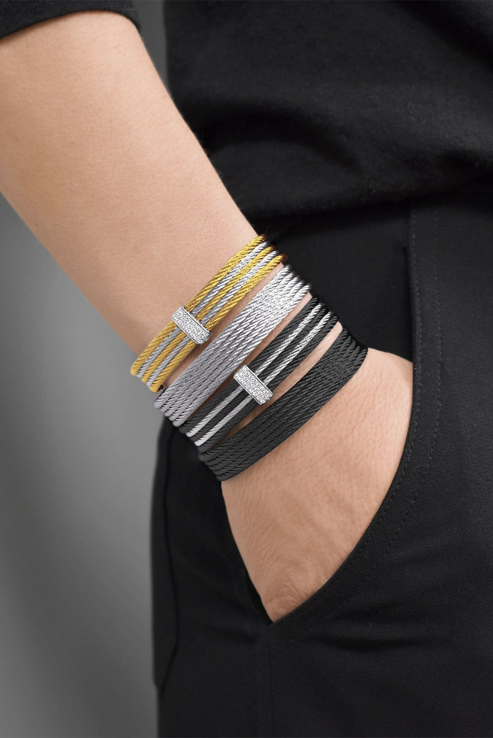 ALOR Striped Mini Cuff