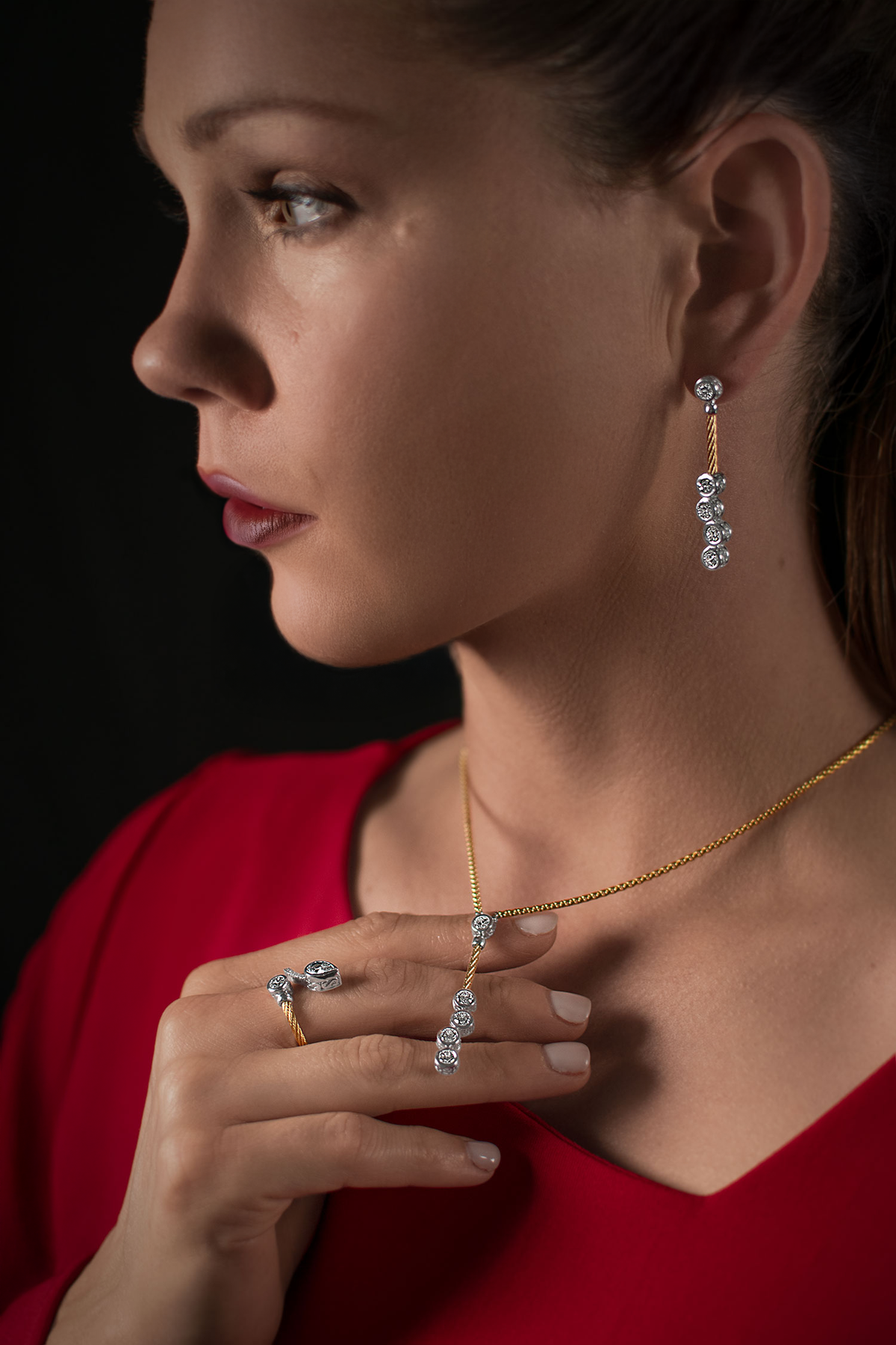 ALOR Day Diamonds Multi Drop Earrings