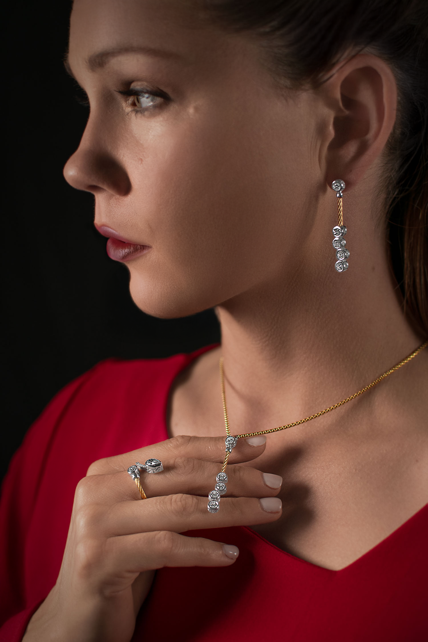 ALOR Day Diamonds Multi Drop Earrings