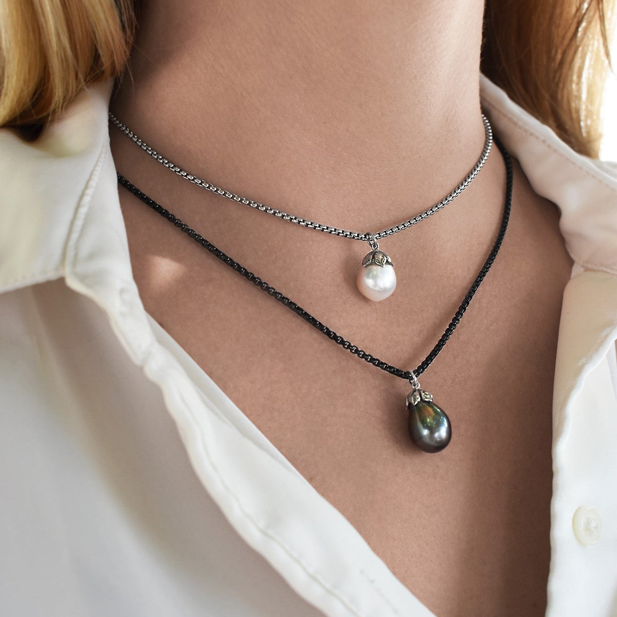 how to wear a necklace with a dress shirt How to Wear a Chain with a Collared Shirt by Outfit Type  LZJ