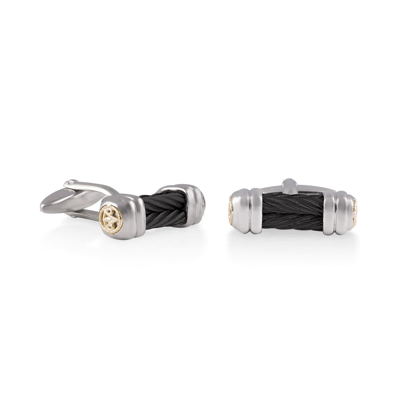 ALOR Men's Cable Cufflinks