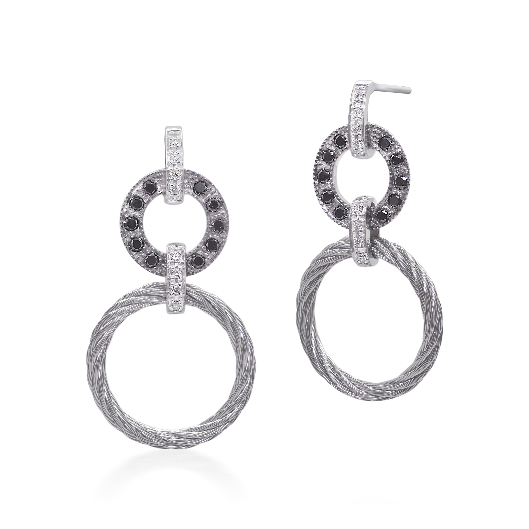 ALOR Multi-Drop Open Circle Earrings