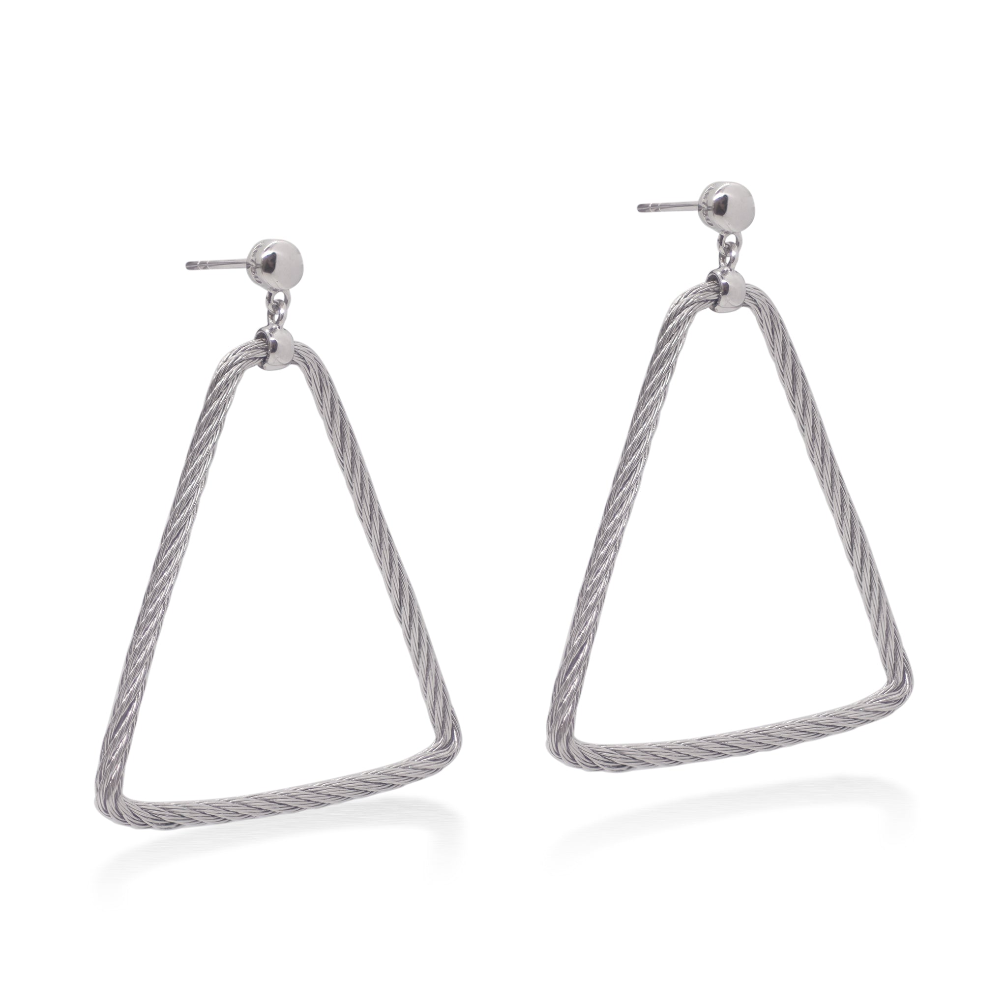 ALOR Open Triangle Drop Earrings