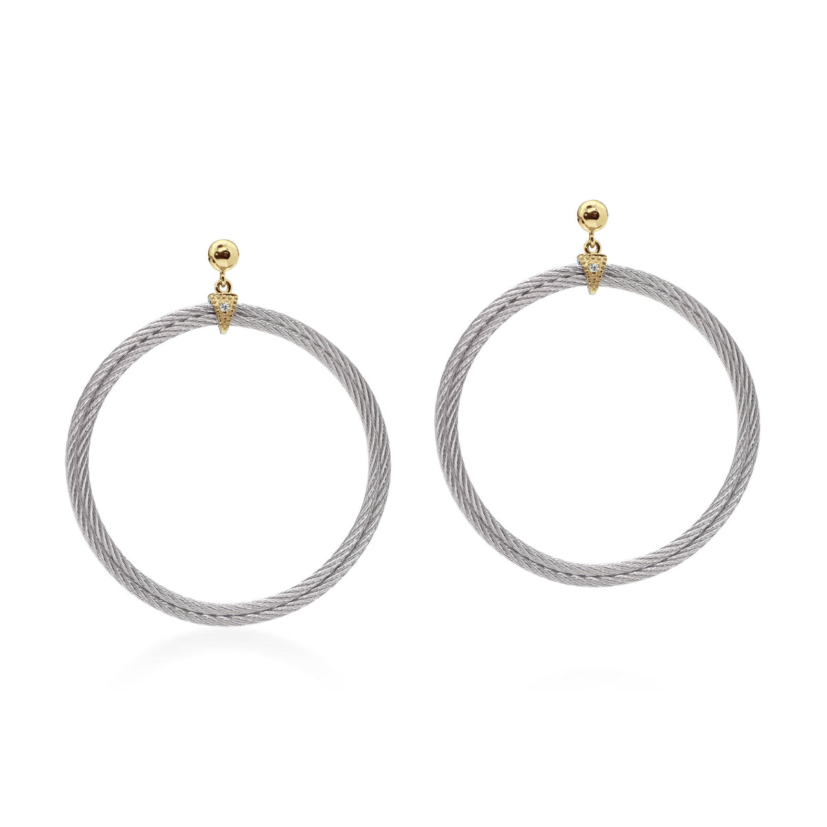 ALOR Drop Circle Earrings