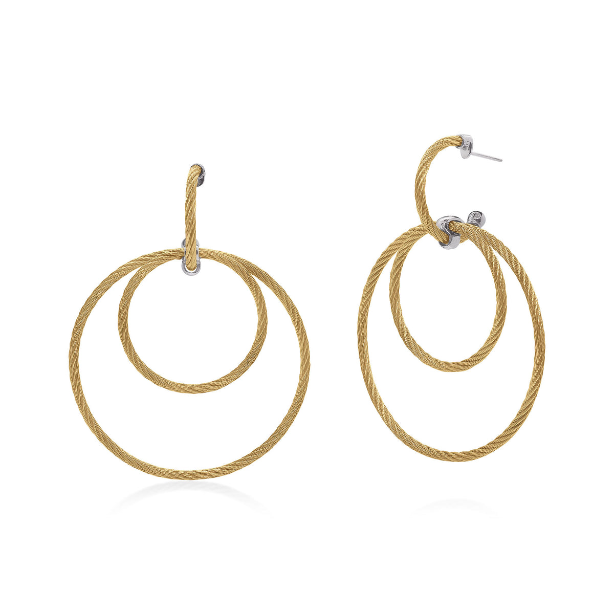 ALOR Triple Drop Hoop Earrings