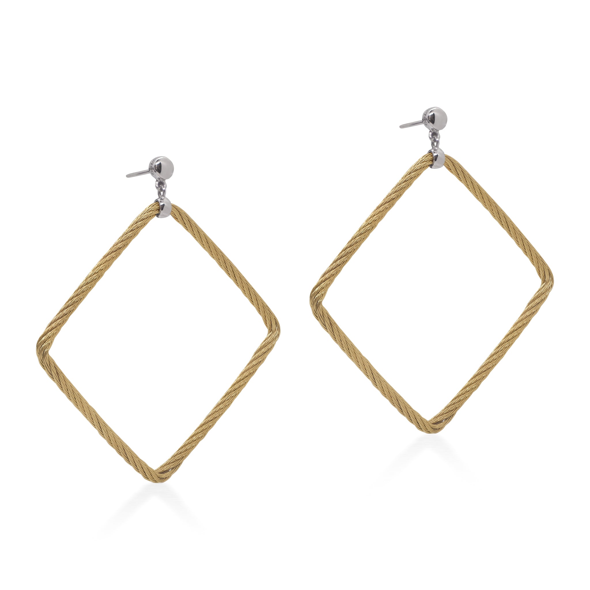 ALOR Open Square Drop Earrings