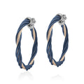 ALOR Modern Twist 1.5" Hoop Earrings