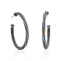 ALOR Twisted 1.5" Hoop Earrings
