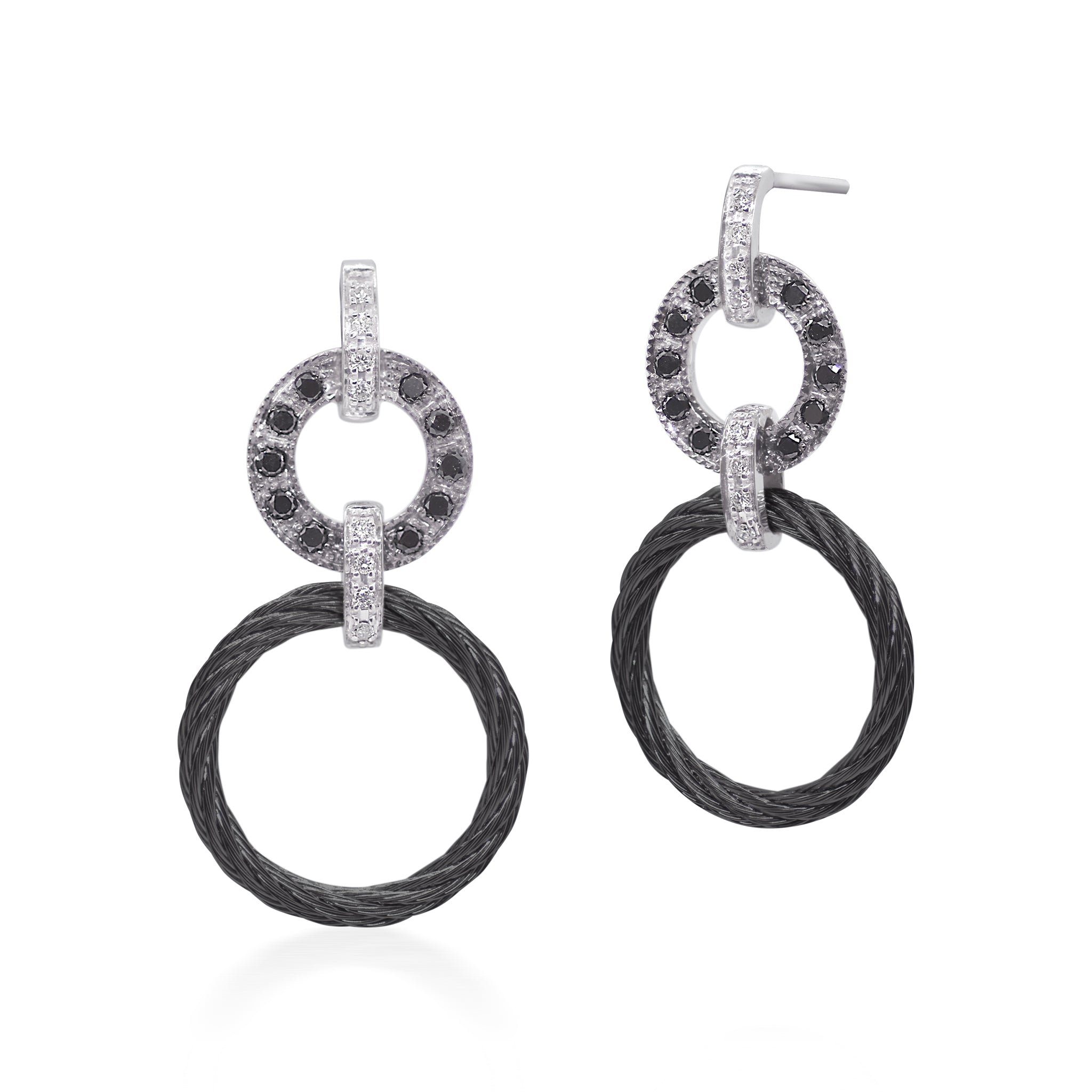 ALOR Multi-Drop Open Circle Earrings