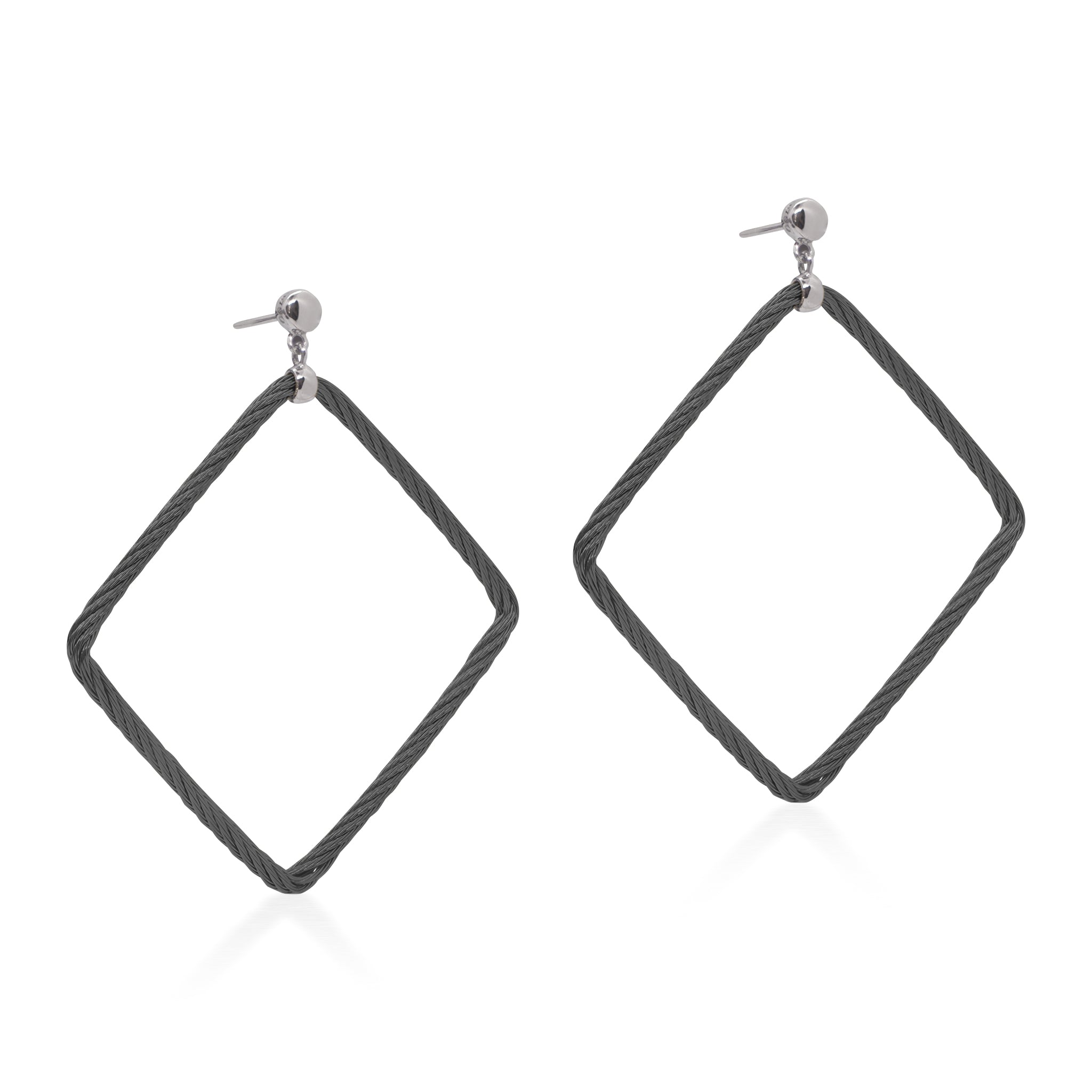 ALOR Open Square Drop Earrings