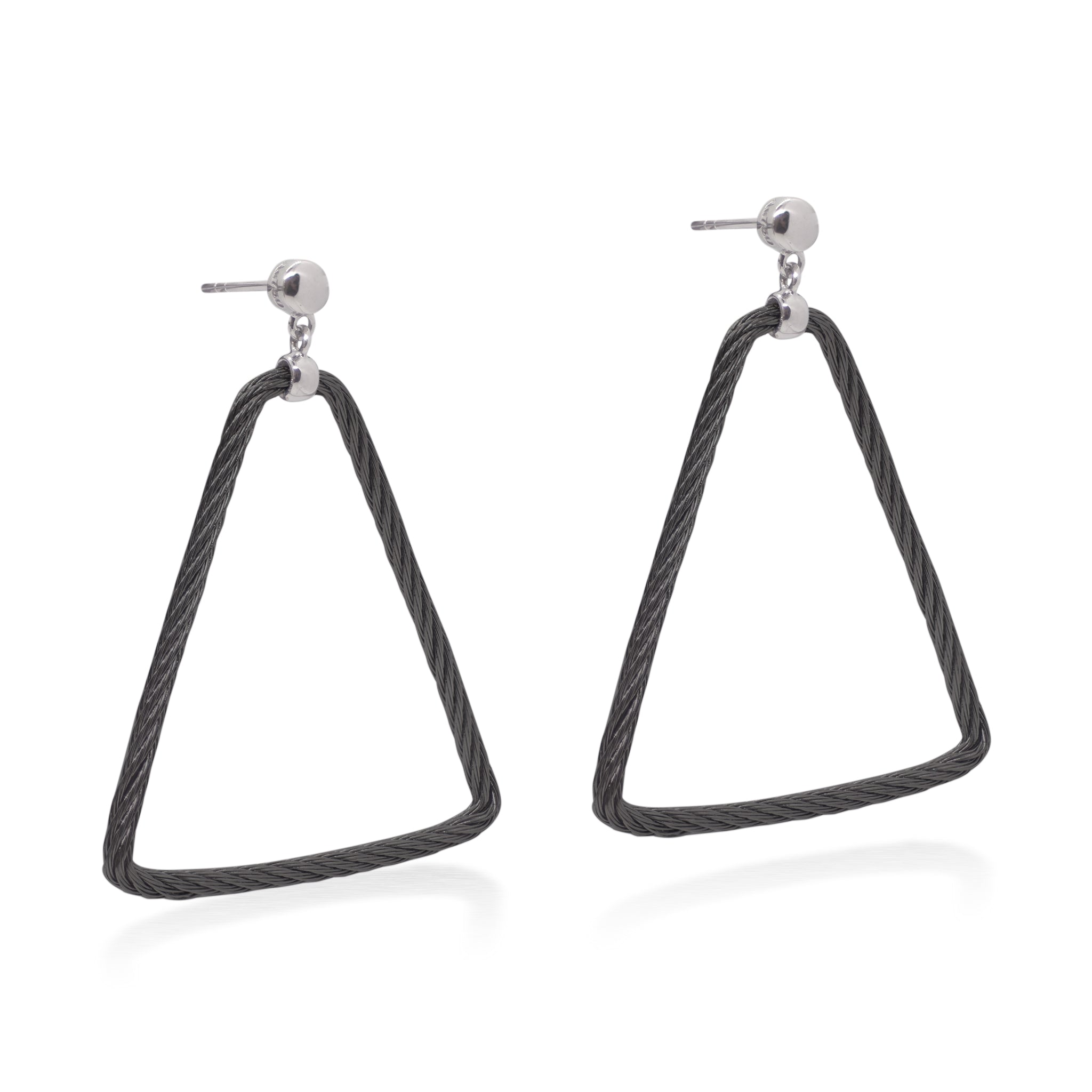 ALOR Open Triangle Drop Earrings