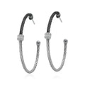 ALOR Large Barrel Hoop Earrings