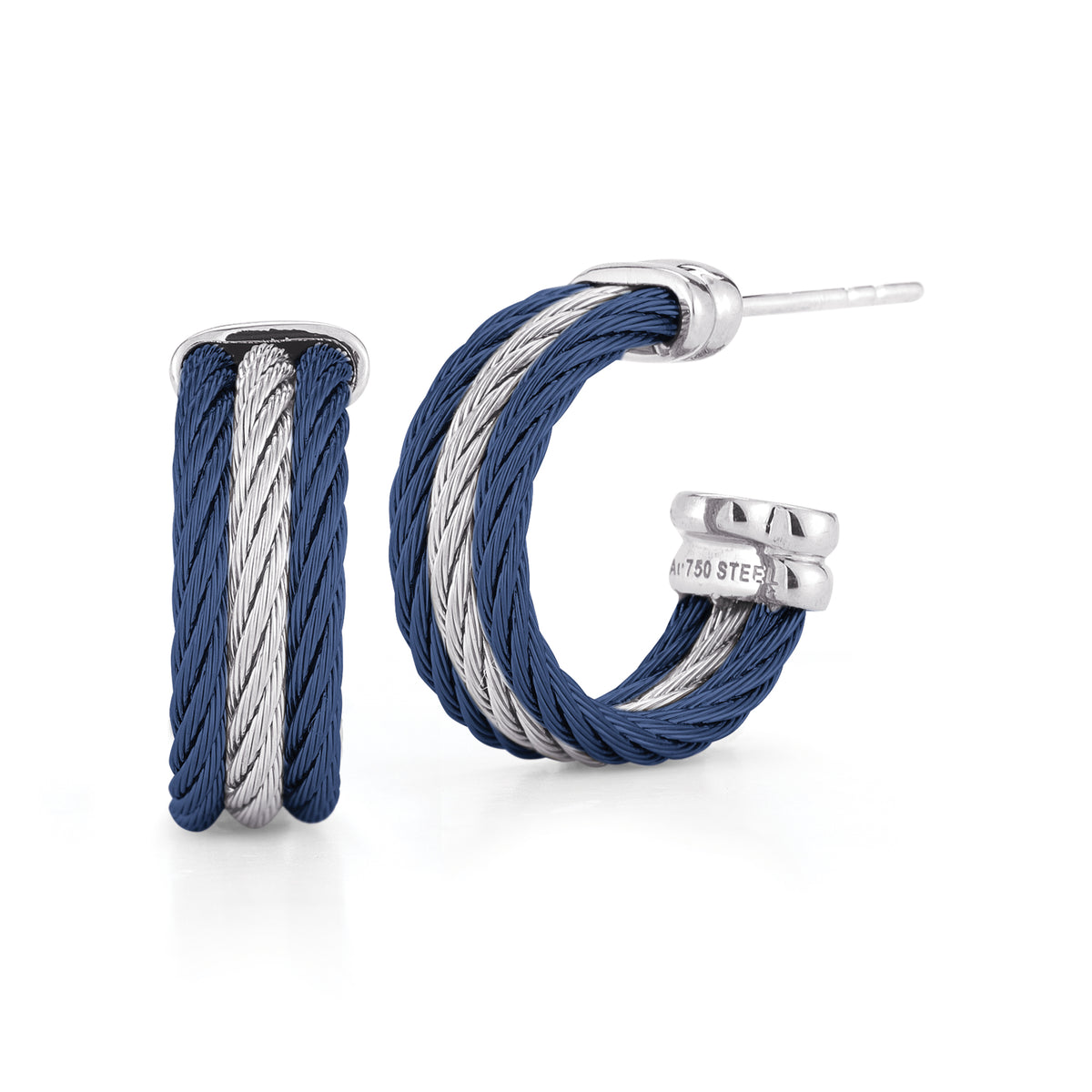 ALOR Petite Triple Row Hoops