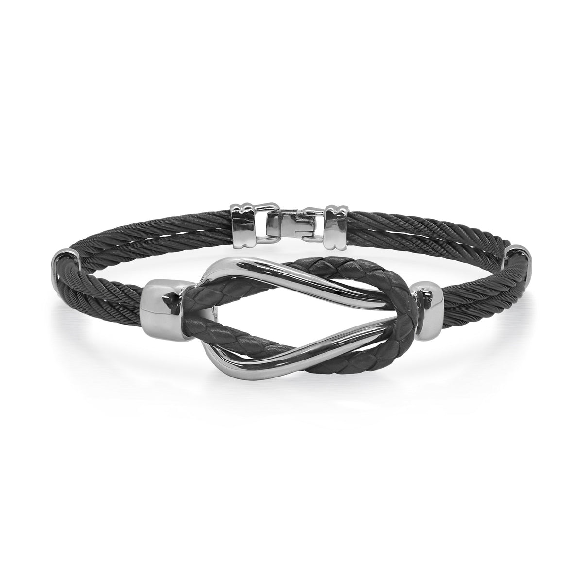 ALOR Men's Square Knot Bracelet - Leather