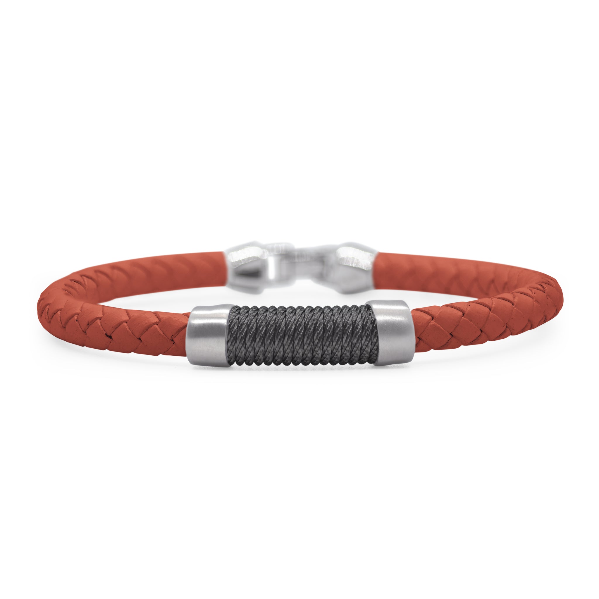 ALOR Men's Leather & Twisted Cable Bracelet