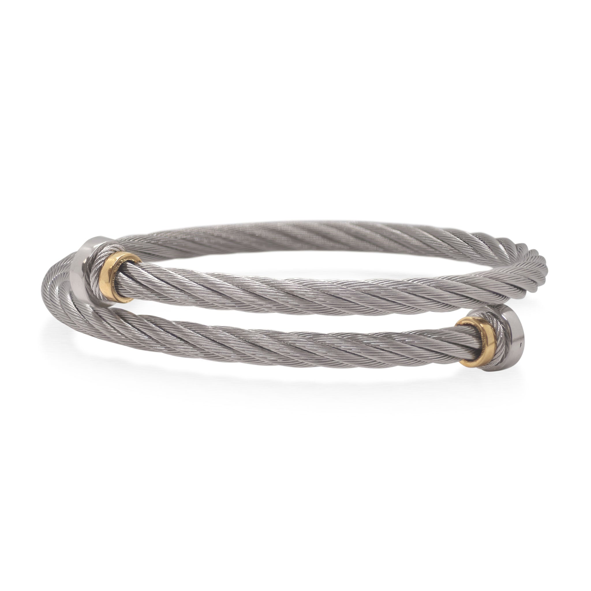 ALOR Men's Bypass Nail Head Bracelet
