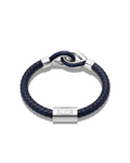 Grey Larme Braided Leather Bangle