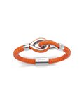 Grey Larme Braided Leather Bangle