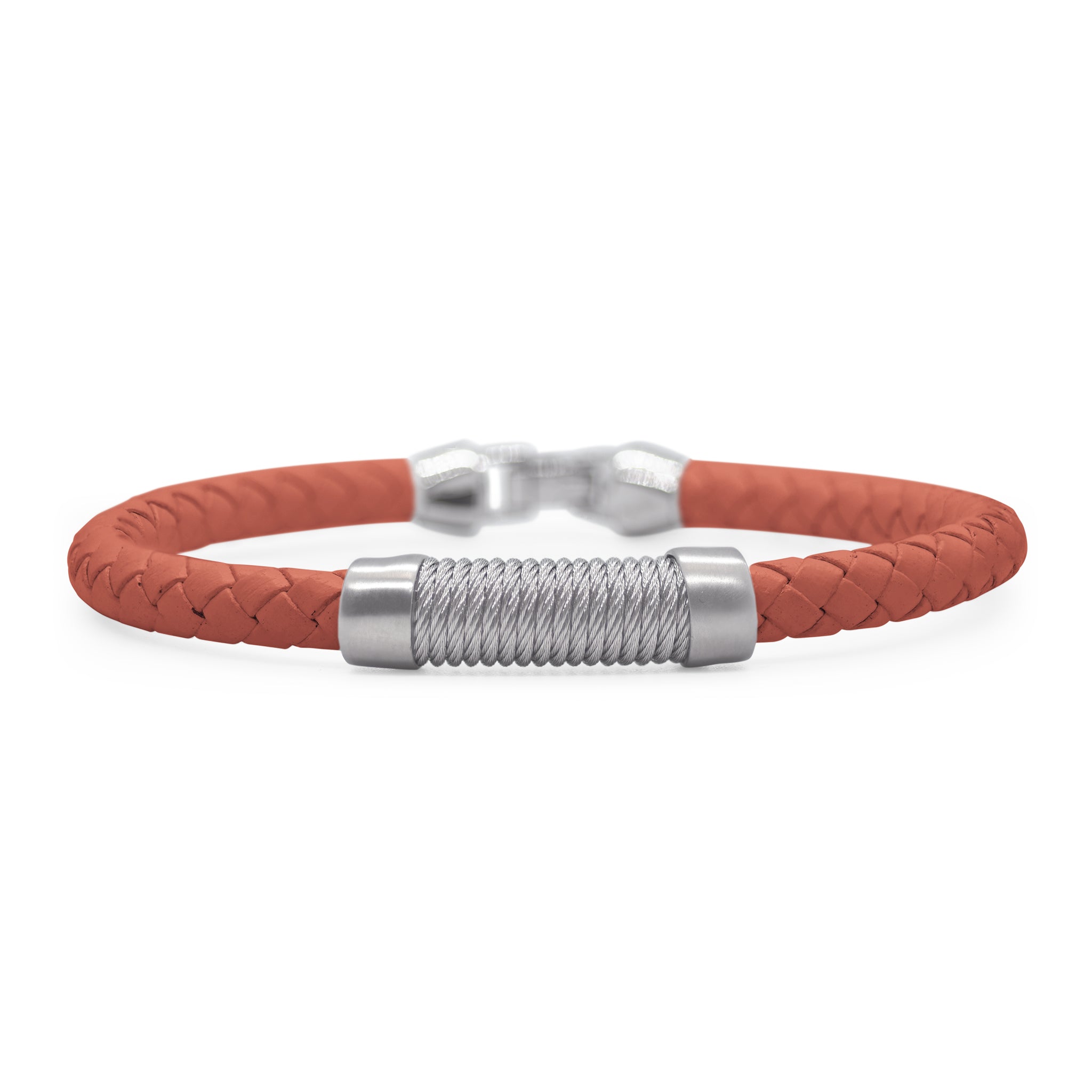 ALOR Men's Leather & Twisted Cable Bracelet