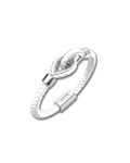 Grey Larme Braided Leather Bangle