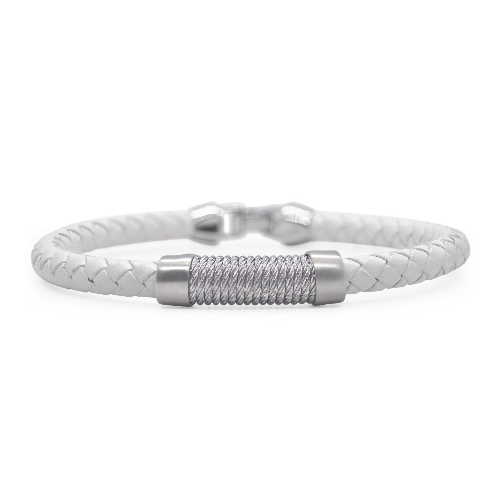 ALOR Men's Leather & Twisted Cable Bracelet