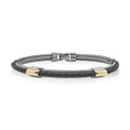 ALOR Men's Leather Dual Station Bracelet