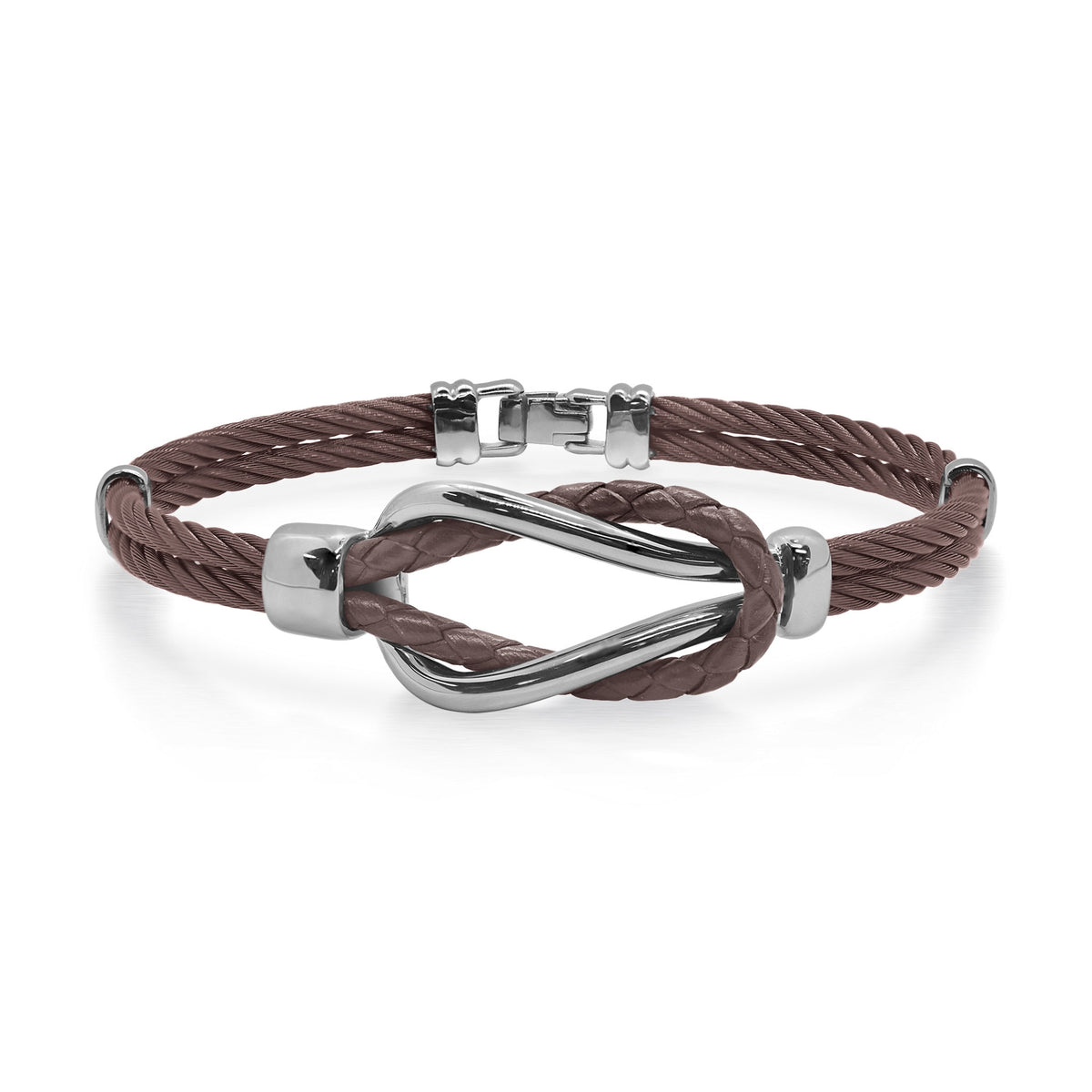 ALOR Men's Square Knot Bracelet - Leather