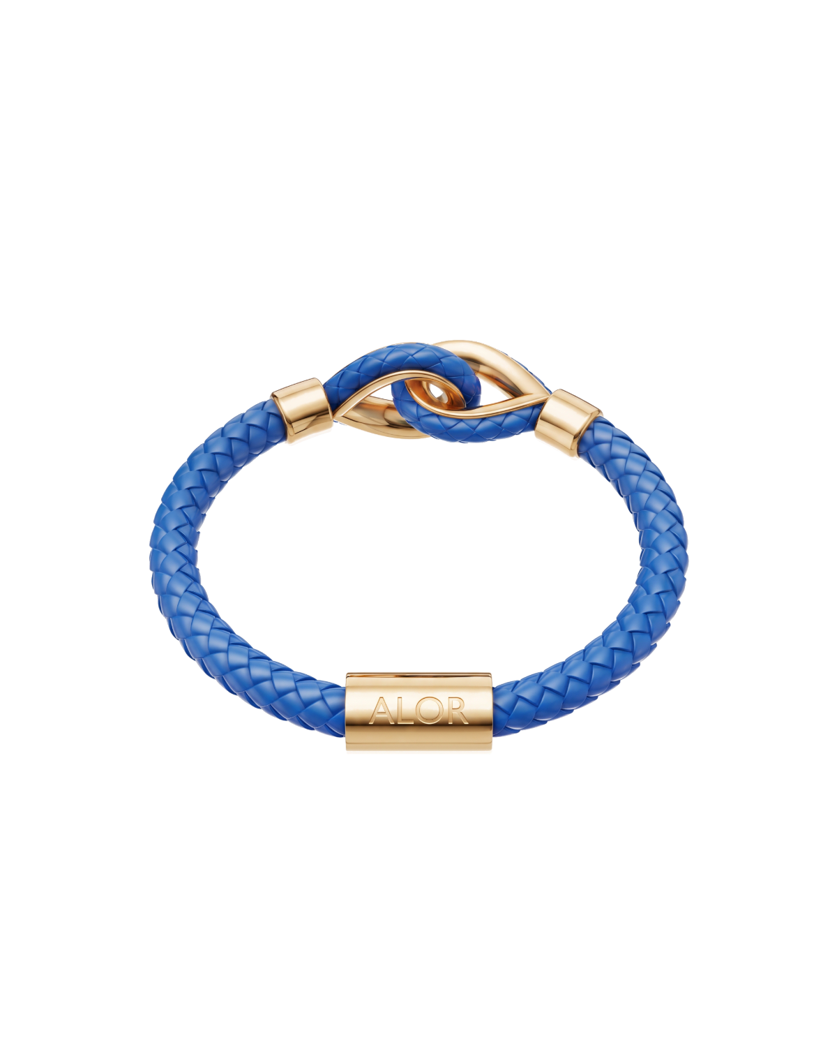 Yellow Larme Braided Leather Bangle