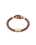Yellow Larme Braided Leather Bangle