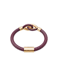Yellow Larme Braided Leather Bangle