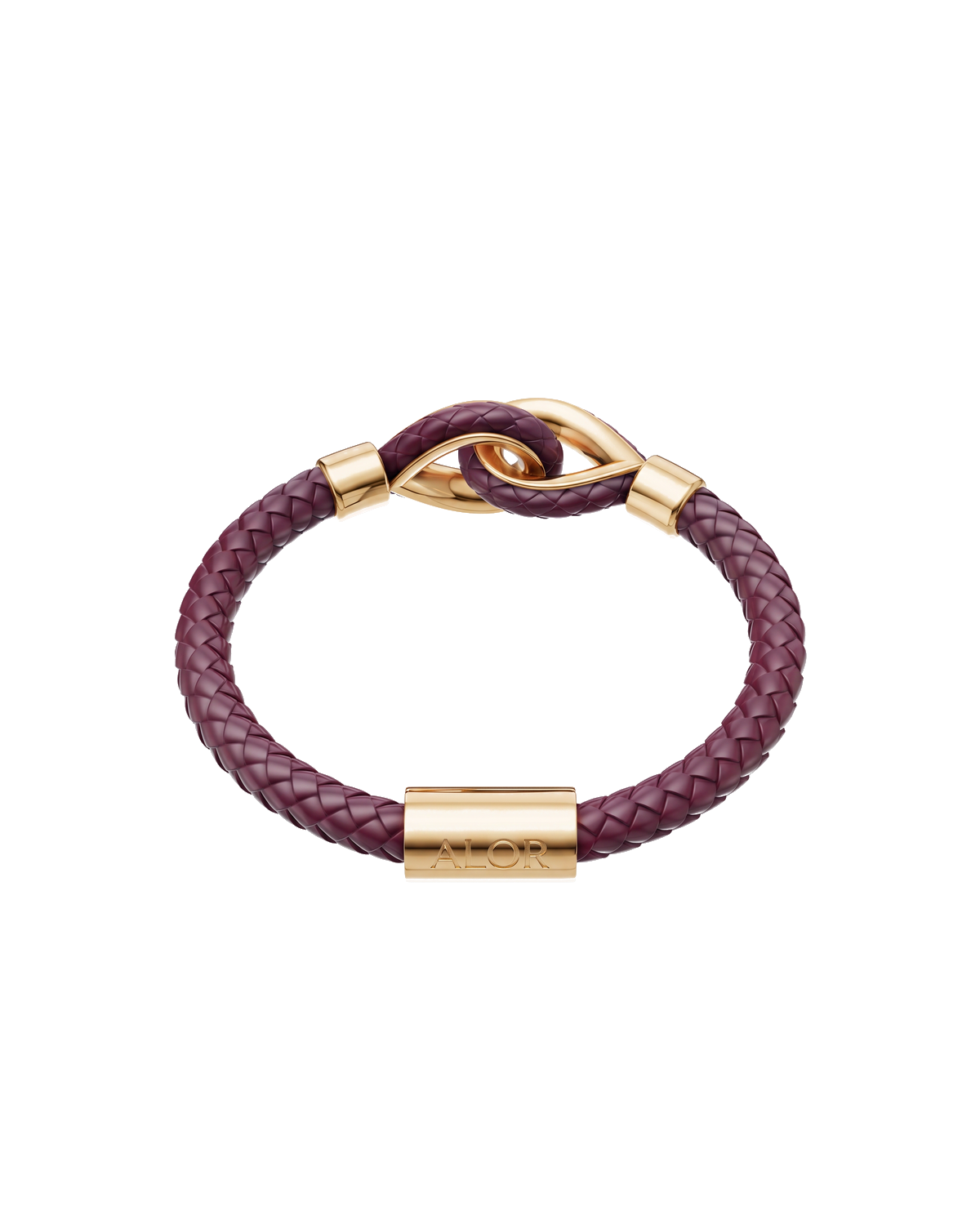 Yellow Larme Braided Leather Bangle