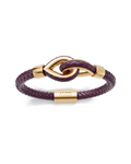 Yellow Larme Braided Leather Bangle