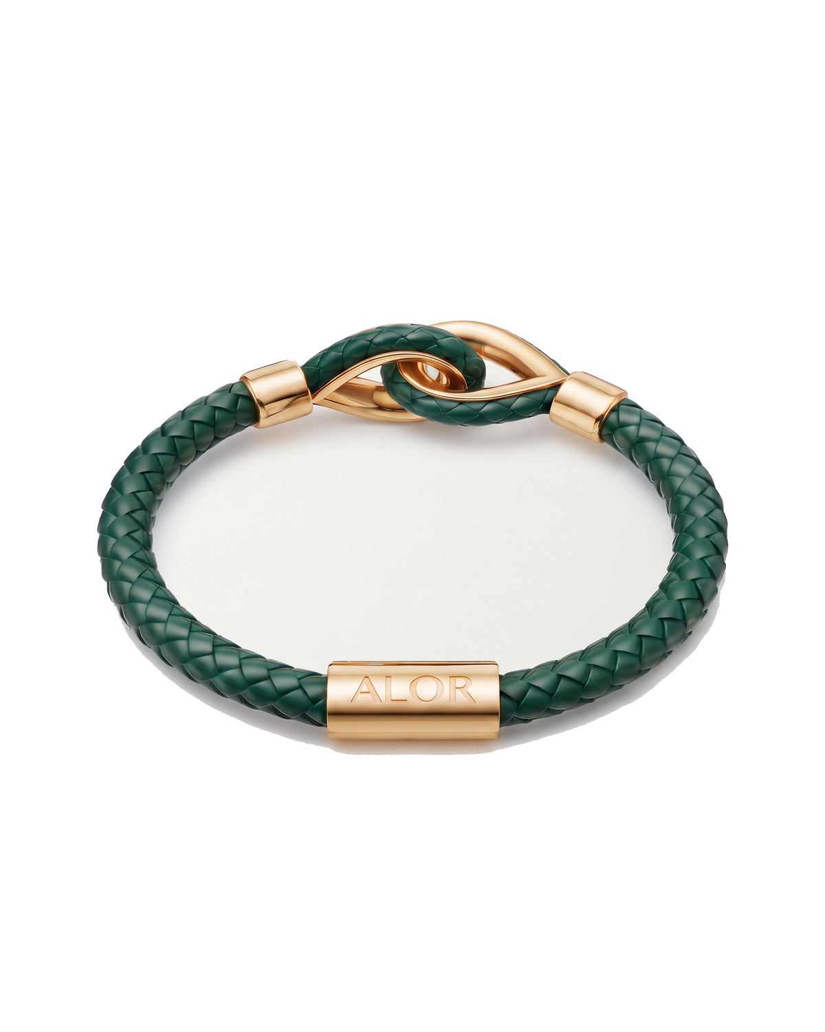 Yellow Larme Braided Leather Bangle